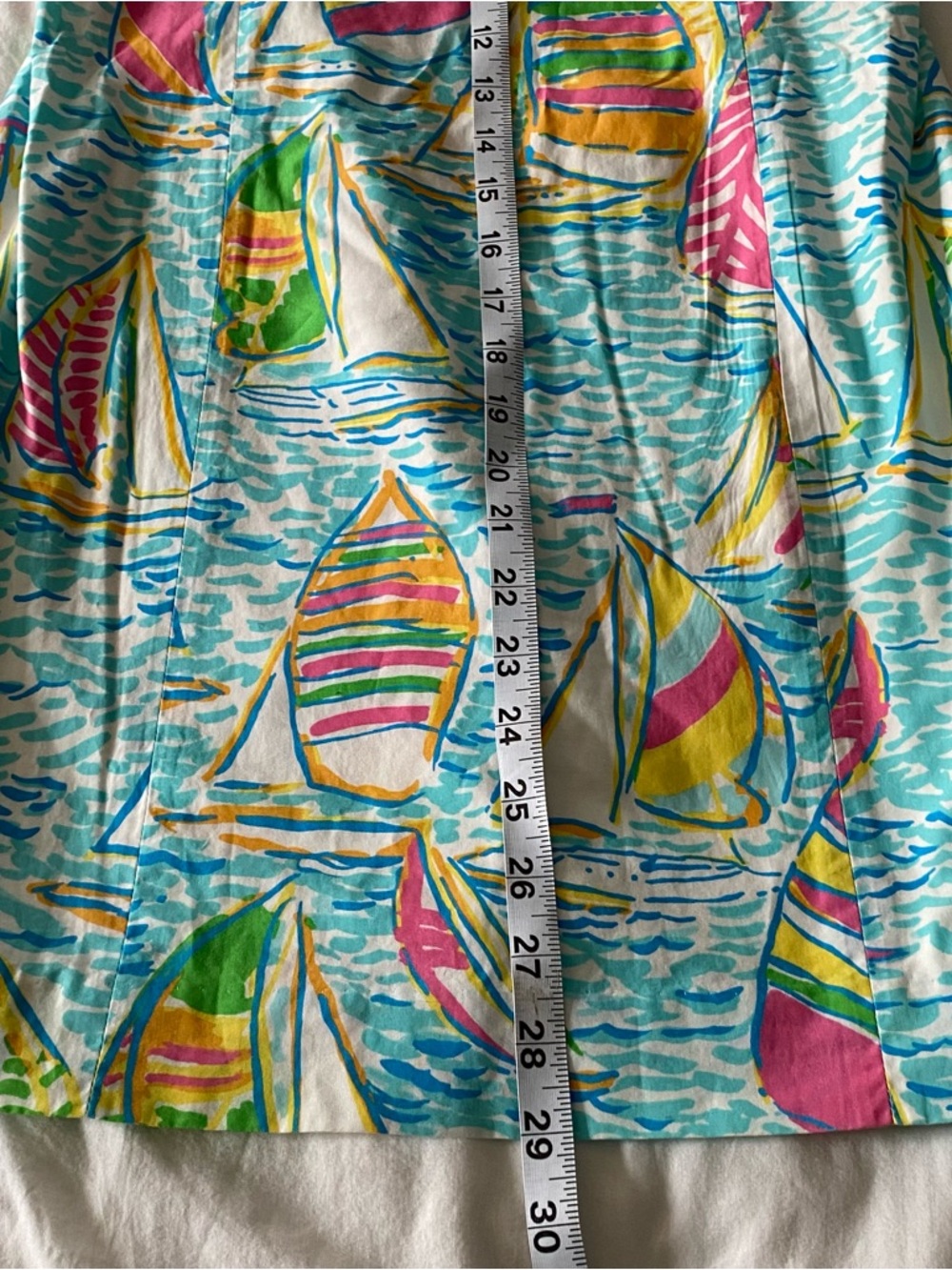 Lilly Pulitzer Dress Women’s 4 Franco Strapless In You Gotta Regatta Sailboats - Picture 12 of 12